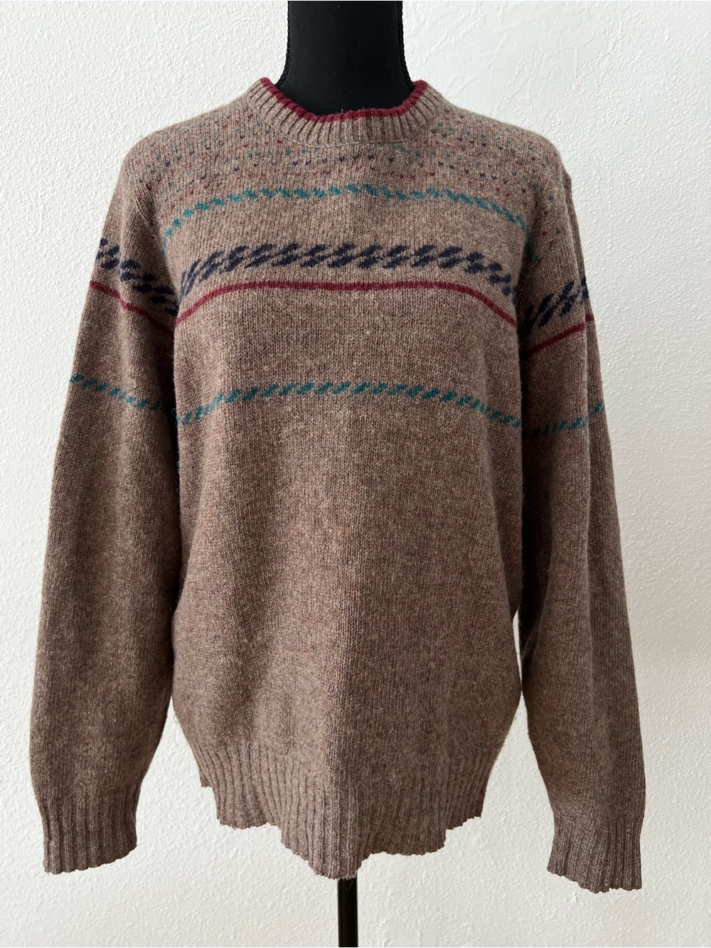 Vintage Robert Bruce crewneck knit sweater wool blend retro knit